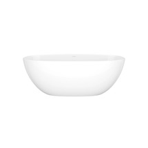 Online Designer Bathroom Barcelona 59" x 28.5" Freestanding Soaking Bathtub with Void