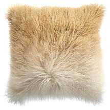 Online Designer Living Room  Ombre Mongolian Pillow 22"