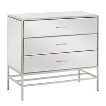 Online Designer Bedroom Conger Stainless Steel 3 Drawer Accent Chest