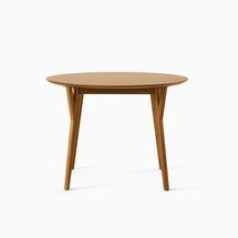 Online Designer Combined Living/Dining Mid-Century Expandable Dining Table, Round, 42-60", Acorn