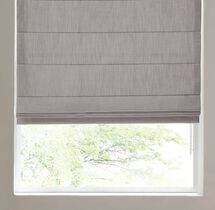 Online Designer Nursery Perennials Textured Linen Tailored Roman Shade