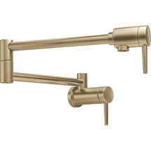 Online Designer Kitchen 1165LF-CZ Contemporary Pot Filler, Champagne Bronze