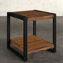 Online Designer Living Room Telfair Solid Wood Sled End Table