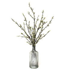 Online Designer Hallway/Entry 40" Pussy Willow Arrangement w/ Bottle Vase, Faux