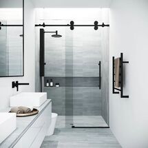 Online Designer Bathroom Elan 52" - 56" W x 74" H Door Opening Single Frameless