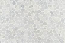 Online Designer Bathroom Nature XL Round Pebble Carrara Mosaic Tile