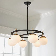 Online Designer Combined Living/Dining HARMONY GLOBES CIRCULAR CHANDELIER