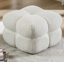 Online Designer Bedroom White Robertas 20.9'' Wide Sherpa Ottoman