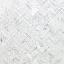 Online Designer Other Carrara Herringbone 1x3 Polished Mosaic Tile