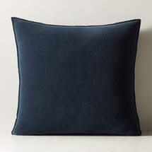 Online Designer Living Room Doux Navy Blue Cotton Pillow