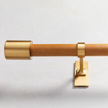 Online Designer Home/Small Office Mid-Century Rod - Wood/Brass