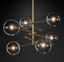 Online Designer Bedroom GLASS GLOBE MOBILE 6-ARM CHANDELIER 55"