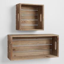 Online Designer Living Room Wood Crate Wall Storage