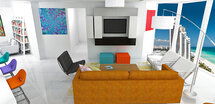 Online Designer Living Room 3D Model