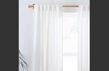 Online Designer Combined Living/Dining Oversized Adjustable Curtain Rod w/ Cylinder Finials - Antique Brass