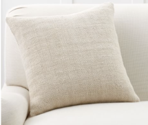 Online Designer Bathroom Faye Linen Textured Pillow Cover, 20 x 20", Flax