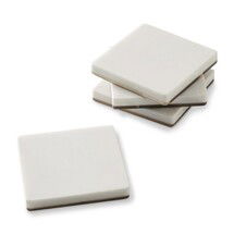 Online Designer Combined Living/Dining Marble & Dark Wood Coasters, Set of 4