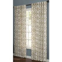 Online Designer Living Room Oberlin 95-in L Geometric Straw Back Tab Curtain Panel