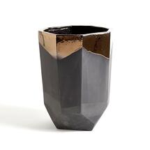 Online Designer Other Faceted Banded Bronze Container-Med