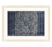 Online Designer Bedroom Indigo Batik Framed Paper Print