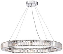 Online Designer Living Room Possini Euro Mulina 35 1/2" Wide Crystal Glass Pendant Light 