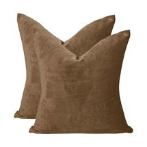 Online Designer Bedroom Velvet Throw Square Pillow Cover (Set of 2)