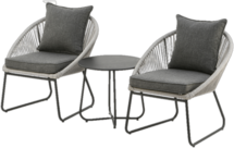 Online Designer Patio Bourassa 3 Piece Seating Group with Cushions