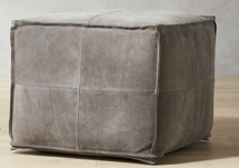 Online Designer Combined Living/Dining GREY SUEDE POUF