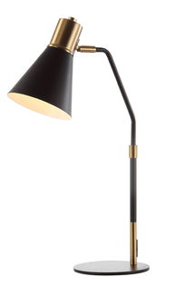 Online Designer Combined Living/Dining Apollo 22.5" Metal LED Task Lamp, Black/Brass Gold by JONATHAN Y