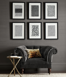 Online Designer Living Room Paco Vila Guillen: Black & White Graphic Sketch