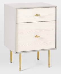 Online Designer Bedroom Modernist Wood + Lacquer Nightstand - Winter Wood