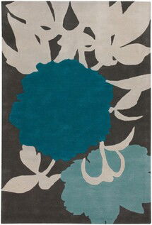 Online Designer Living Room Peony Blue & Gris Rug