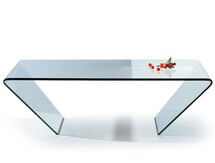 Online Designer Living Room Bent Glass Coffee Table