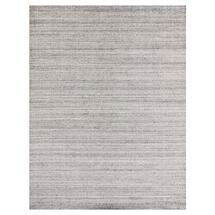 Online Designer Combined Living/Dining Modern Charcoal Grey Stria Bamboo Wool Rug