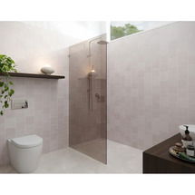 Online Designer Bathroom BTSFP-36-PN Ursa 36 in. x 78 in. Fully Frameless Bronze Tinted Single Fixed Shower Panel