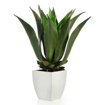 Online Designer Living Room Faux Agave Bush With Square Pot