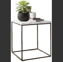 Online Designer Combined Living/Dining Streamline Square Side Table - Marble