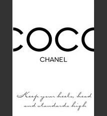 Online Designer Home/Small Office Chanel Fashion Quote Poster.