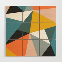 Online Designer Patio Modern Geometric 36 Wood Wall Art
