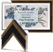 Online Designer Living Room Deco TV Frames - Antique Gold & Black Smart Frame Compatible ONLY with Samsung The Frame TV (75", Fits 2021-2023 Frame TV)