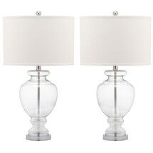 Online Designer Bedroom Clear Glass Table Lamp Set of 2