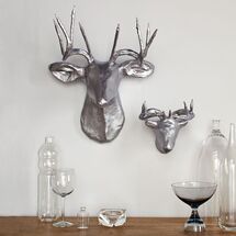 Online Designer Living Room Papier-Mâché Animal Sculptures - Silver Deer