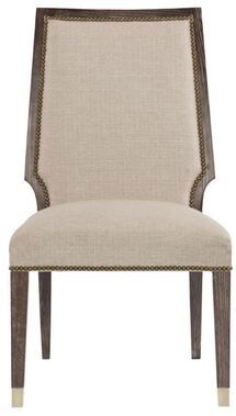 Online Designer Combined Living/Dining Clarke Modern Classic Ash Solids Wooden Beige Upholstered Dining Side Chair