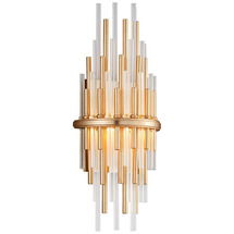 Online Designer Living Room Corbett Theory 17" High Gold Leaf LED Wall Sconce