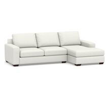 Online Designer Living Room Big Sur Square Arm Upholstered Sofa Chaise Sectional