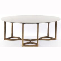 Online Designer Living Room Naomi Coffee Table, White Marble