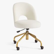 Online Designer Bedroom Andie Swivel Desk Chair, Ivory