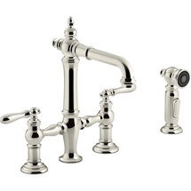 Online Designer Kitchen Artifacts Bridge Faucet with Side Spray