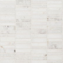 Online Designer Bathroom Alaska White Waterfall Polished Marble Mosaic Tile