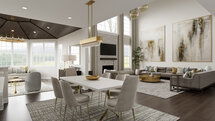 Online Designer Combined Living/Dining 3D Model